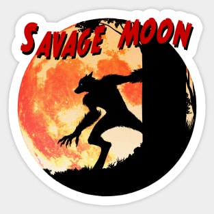 Savage Moon Sticker